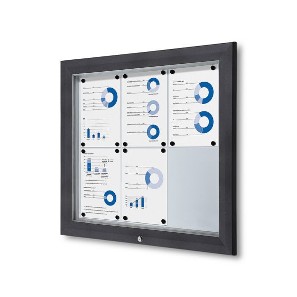 Showdown Displays Schaukasten Außen Premium 6xA4 RAL 7016, SCT6xA4PHC7016JS