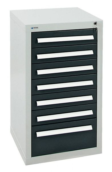 stumpf Schubladenschrank Serie T-100/35-1, RAL 7035/7016, 7 Schubladen (6x100, 1x200mm), 8151271