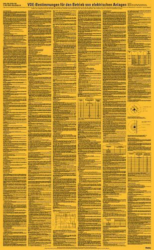 DENIOS Sicherheitsaushang "Betrieb von elektrischen Anlagen" gemäß VDE 0105-100/A1, 500x810, 210096