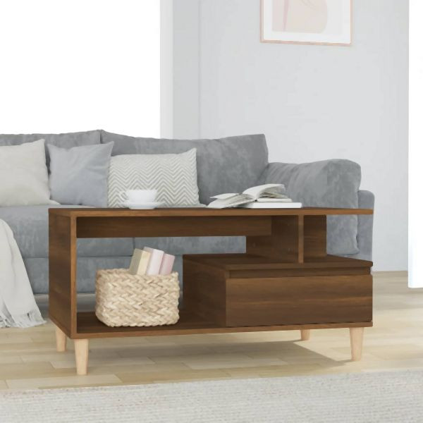 vidaXL Couchtisch Braun Eichen-Optik 90x49x45 cm Holzwerkstoff, 819619