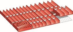 LISTA Set Mulden 36x27E (BxTxFH) 612x459x50mm, mit Innensechskantschlüssel-Einsatz, 100.312.000
