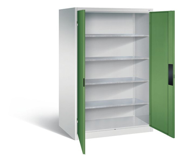 C+P Werkzeugschrank Acurado, H1950xB1200xT800mm, Farbe: Lichtgrau / Resedagrün, Muldengriff, 8934-052 S10108