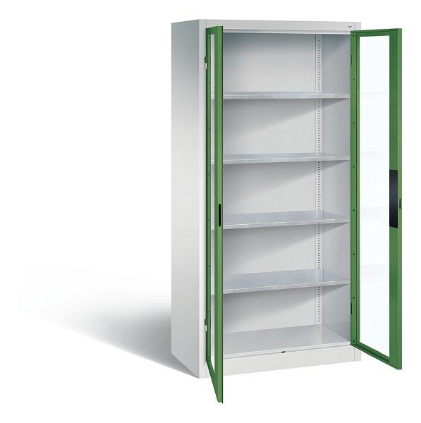 C+P Werkzeugschrank Acurado, H1950xB930xT500mm, Farbe: Lichtgrau / Resedagrün, Muldengriff, 8921-055 S10221