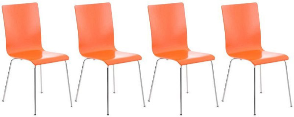 CLP Besucherstuhl Pepe, orange, VE: 4 Stück, 152678209