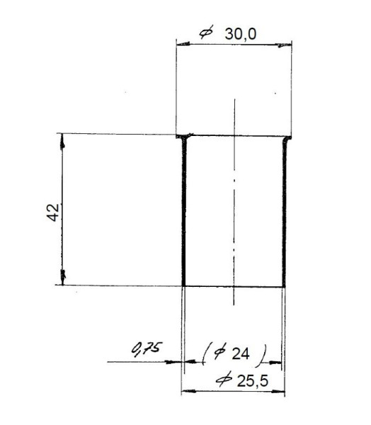 Benkiser Auslauftülle für Spülventil, Durchmesser 25,5 mm, 8008146