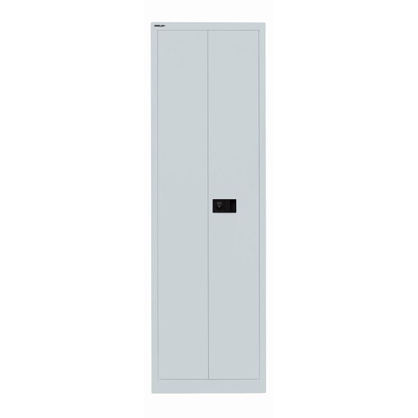 Bisley Flügeltürenschrank UNIVERSAL, 4 Fachböden für 5 Ordnerhöhen, Breite 600 mm, 145 lichtgrau antibakteriell, E782A04B6145