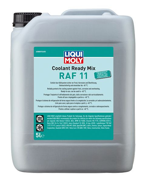 LIQUI MOLY Fertiggemisch Coolant Ready Mix RAF11, Kanister Kunststoff, VE: 5 Liter, 8809