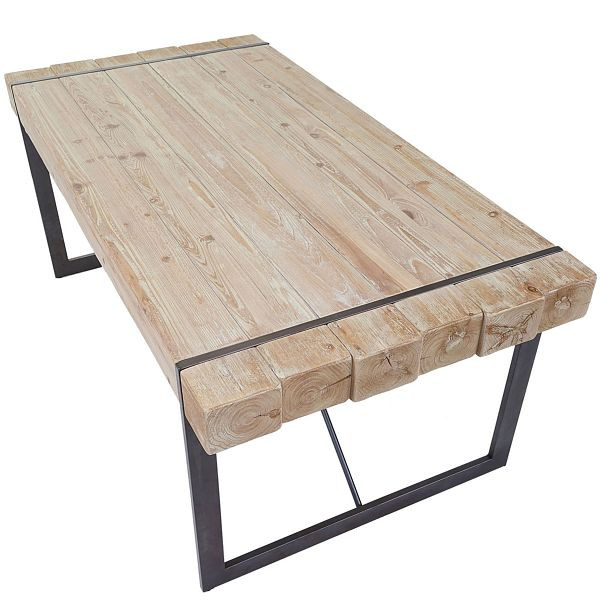 Mendler Esszimmertisch HWC-A15, Esstisch Tisch, Tanne Holz rustikal massiv, naturfarben 80x160x90cm, 56894