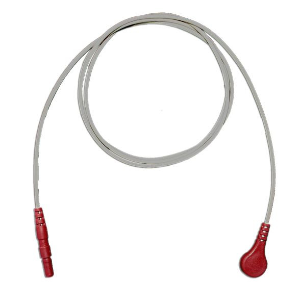Golmed LZ-EKG-Adapterleitung mit Druckknopf, rot, 60 cm, 1-6-1,5 R