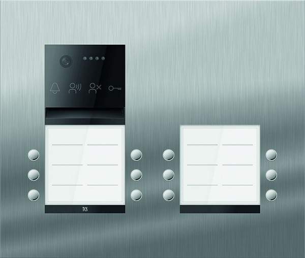 TCS Türkontrollsystem PES PRO IP Video Außenstation 12T 4 Spalten UP Edelstahl, AVU400412-0030