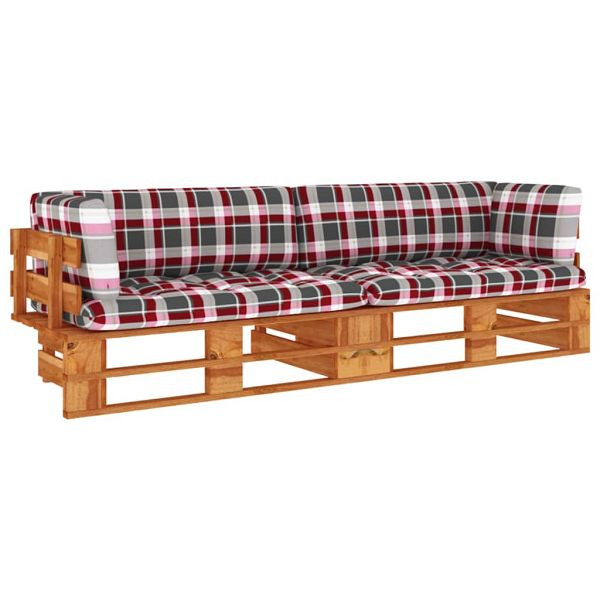vidaXL 2-Sitzer-Palettensofa Honigbraun Imprägniertes Kiefernholz, 3066673
