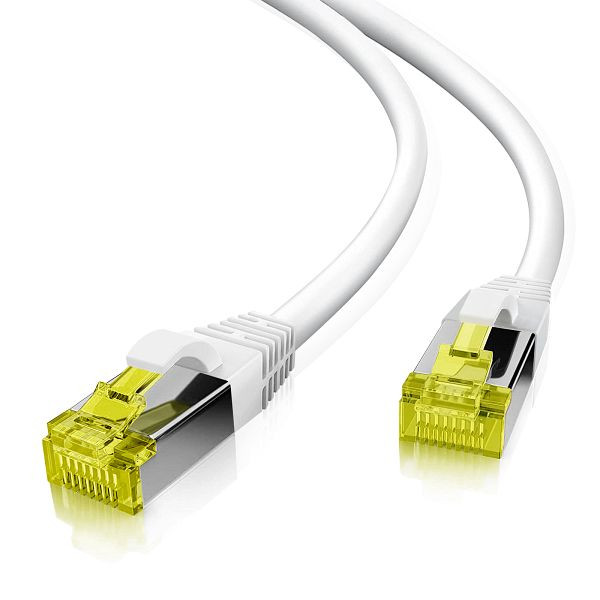 Helos ultra flex Patchkabel S/FTP Cat 6a TPE weiß 10,0m, 263819