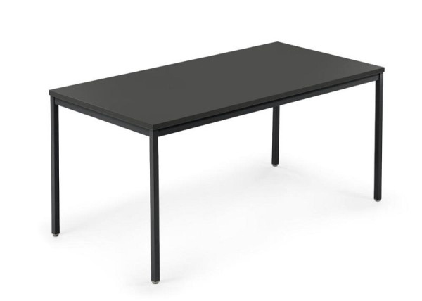 Deskin Konferenztisch PROFI MODUL, Platte Anthrazit, Gestell Schwarz RAL 9005, B 1600 x T 800 x H 728 mm, 359438