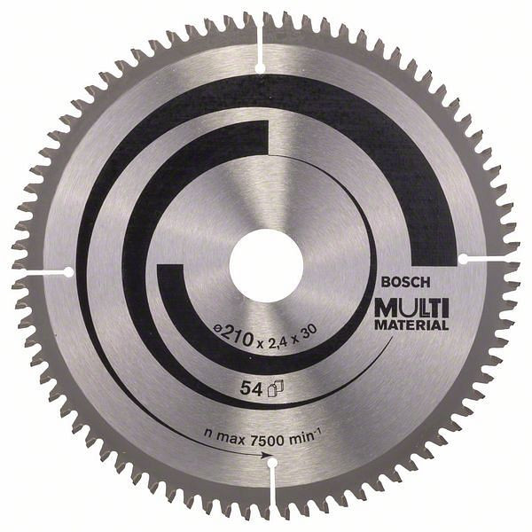Bosch Kreissägeblatt Multi Material, 210 x 30 x 2,5 mm, 80, 2608640445