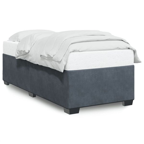 vidaXL Bettgestell Dunkelgrau 80x200 cm Samt, 3284596, 8721102694783