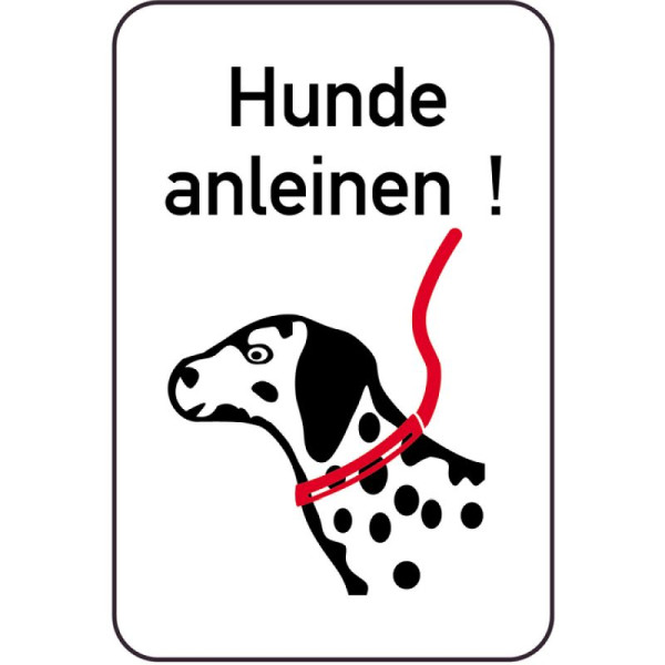 Stein HGS Hundeschild, Hunde anleinen!, 400 x 600 mm, 14881