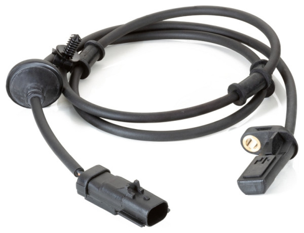 HELLA Sensor, Raddrehzahl, 2-polig, Hinterachse, Kabel: 1280mm, mit Halter, 6PU 230 040-811