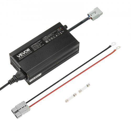 VEVOR 12V 10A Lithium-Batterieladegerät, 14,6V DC, Anderson-Anschluss, LED-Anzeige, für LiFePO4-Akkus von Booten/Wohnmobilen, FCCDQ12V10A0L3AQH001V2