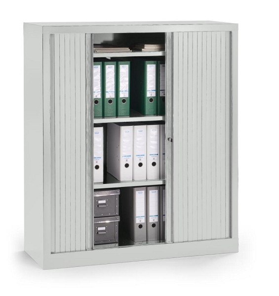 Deskin Rollladenschrank, Lichtgrau, 1200 x 430 x 1360 mm, 330986