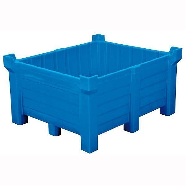 asecos Stapelbehälter-geschlossen, Volumen: 400 l, Größe: 120x60x100 cm, Version: 04 - blau, 22559