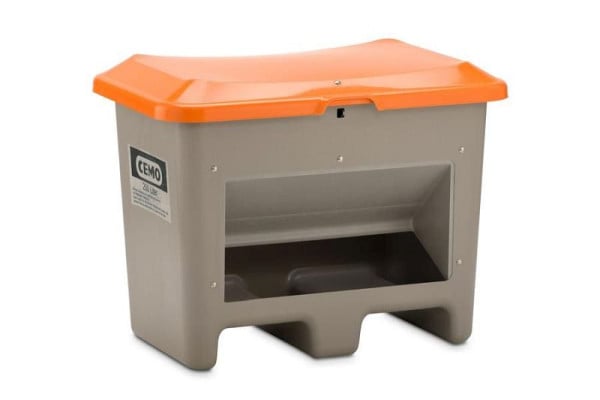 Cemo Streugutbehälter Plus 3 200 l, grau/orange, mit Entnahmeöffnung, 10568