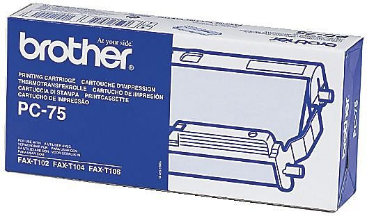 brother Original Brother Thermo-Transfer-Rolle mit Kassette (PC-75), PC75