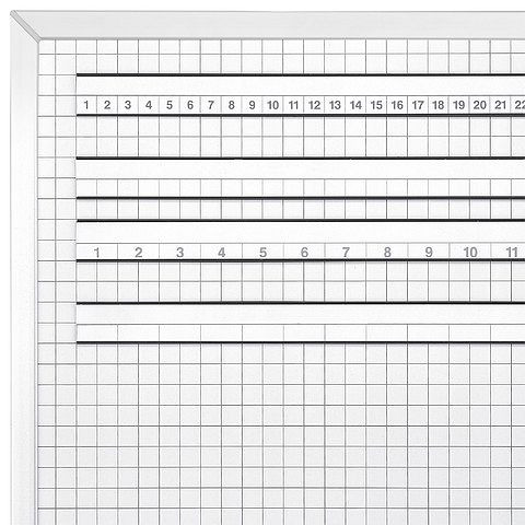 Magnetoplan ferroscript® Rastertafel 11x11 mm, Größe: 900 x 600 mm, Oberfläche Raster 11 x 11 mm, 1241011