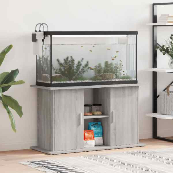 vidaXL Aquariumständer Grau Sonoma 101x41x58 cm Holzwerkstoff, 833613
