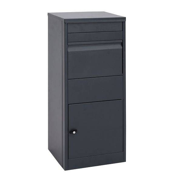 Mendler Paketkasten HWC-G80, Paketbox Standbriefkasten Briefkasten Größe L, verzinkt anthrazit, 72092