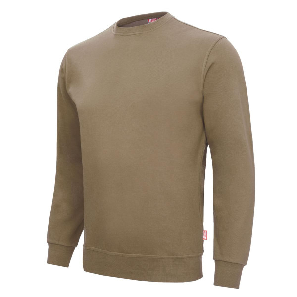 NITRAS MOTION TEX LIGHT, Pullover, 70% Baumwolle / 30% Polyester, 300 g/qm, Größe: 6XL, Farbe: khaki, VE: 15 Stück, 7015-5100-6XL