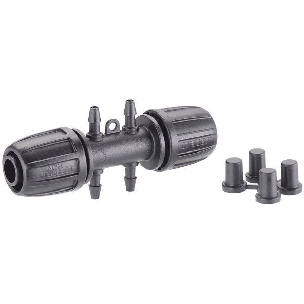 Claber Klemmverbinder 1/2" mit 4x Anschlussnippel 1/4", VE: 25 Stück, CL990270000