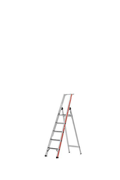 HYMER Stufenstehleiter R13 mit Plattform, einseitig begehbar, 5 Stufen, 862605