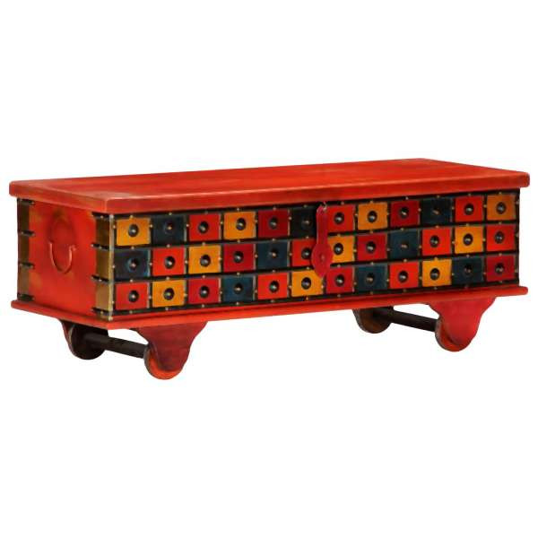 vidaXL Aufbewahrungstruhe Rot 110 x 40 x 40 cm Massivholz Akazie, 247669