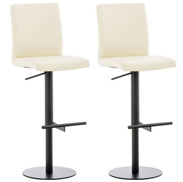 CLP Barhocker Cadiz Kunstleder schwarz, creme, VE: 2 Stück, 315309