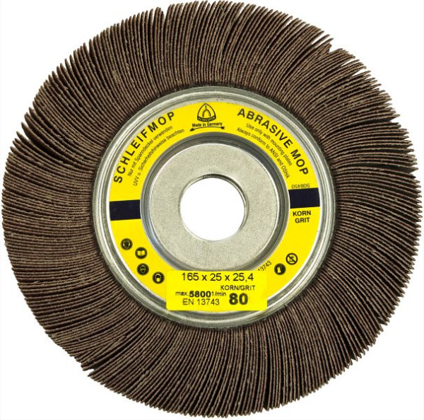 Klingspor SM 611 W Schleifmopräder LS 309 X 165 x 25 x 25,4 mm Korn 60, VE: 5 Stück, 221596