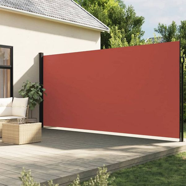 vidaXL Seitenmarkise Ausziehbar Terrakottarot 200x600 cm, 4004558