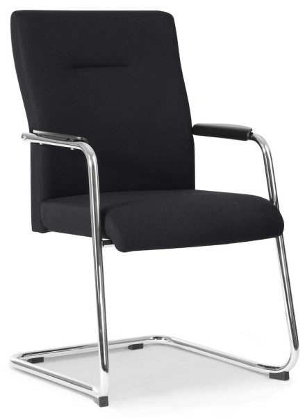 Deskin XXL Besucherstuhl DV BIG PLUS FS 200 mit Armlehnen, Schwarz, 630 x 470 x 960 mm, 348115