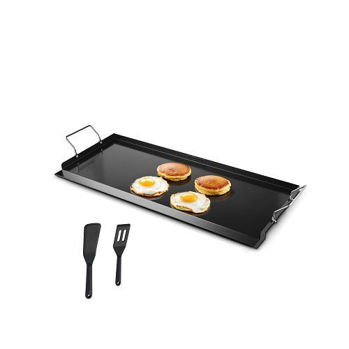 VEVOR Karbonstahl Grillplatte 812x310 mm, rechteckig, flache Oberseite, für Gasgrill/Teppanyaki, tragbar mit Griff, DCJPTG3214INVTJ16V0