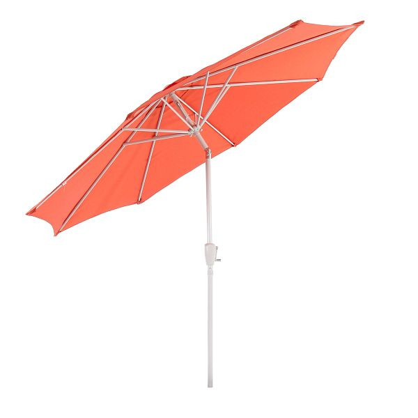 Mendler Sonnenschirm N19, Gartenschirm, Ø 3m neigbar Polyester/Alu 5kg, terracotta, 17224