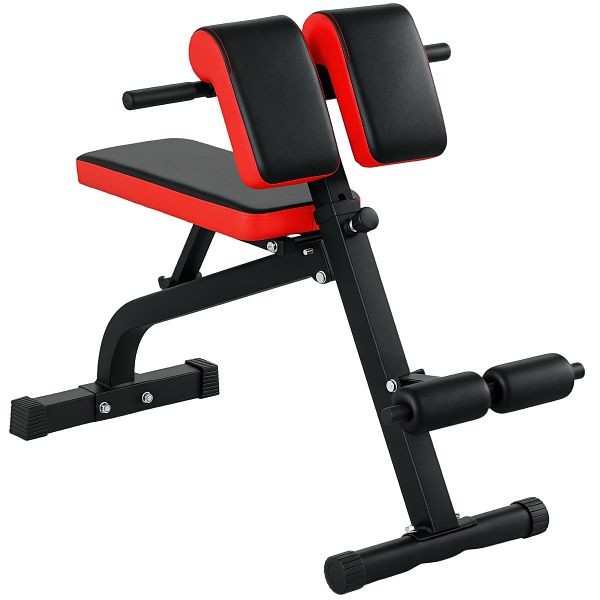 SPORTNOW Hantelbank, Multifunktions-Trainingsbank, Klappbar Fitnessbank, bis 300 kg belastbar, Stahl, Schwarz, A91-369V00BK