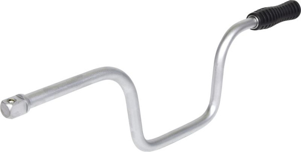 KS Tools 1/2" Kurbel, Material: Feinster Chrom Vanadium Stahl, matt satiniert verchromt, 911.1338, 4042146565506