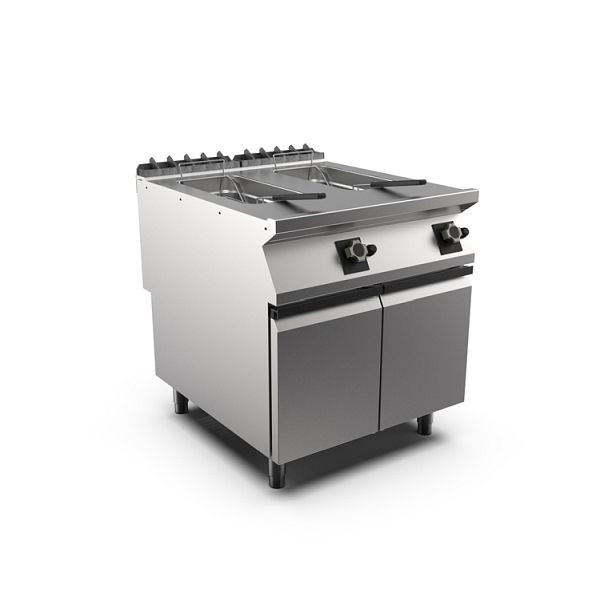 Mareno M1-900 Gasfritteuse 2x 15 Liter, mit Tür, 80cm, FR98G15A, 191.404