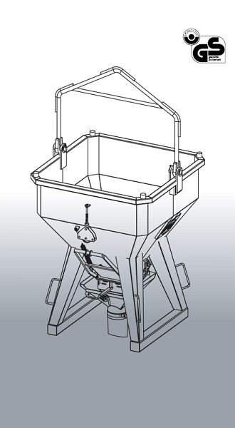 Eichinger Betonsilo 1034.4, 300l, Bügel/Traverse, Federzug, Auslauf Ø 200 mm, 10340400400000