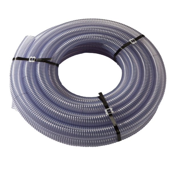 Solarbayer Pellet Saugschlauch PVC 20m, inkl. 4 x Spannbackenschellen, 330604300