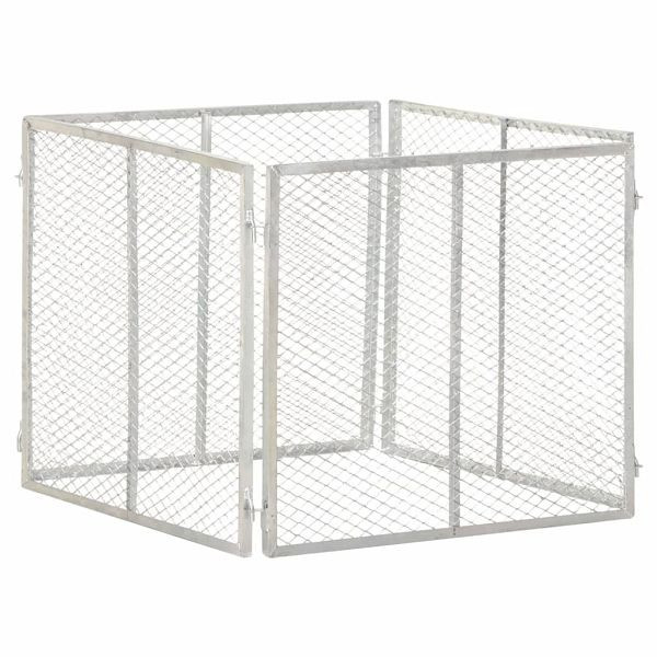 vidaXL Gartenkomposter 85x85x70 cm Verzinktes Eisen, 146149, 8719883834498
