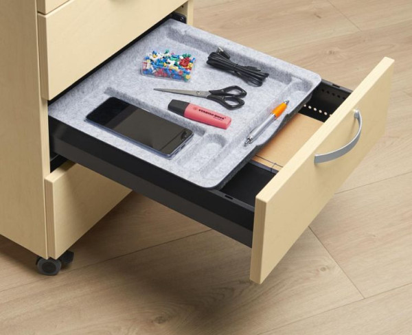 Deskin Filzorganizer, Dunkelgrau/Hellgrau, B 360 x H 30 x T 320 mm, 352488