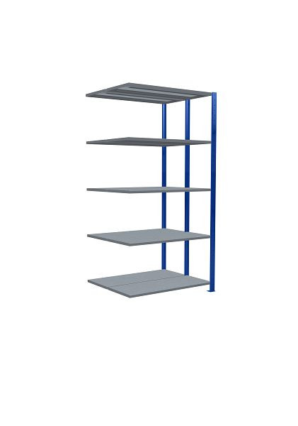 Schulte Anbauregal, Steck-Doppelregal MULTIplus250, 2000 x 1000 x (2x400) mm, 2x5 Fachböden, Längenriegel, RAL 5010 enzianblau/verzinkt, 33245-B