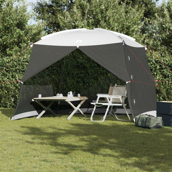 vidaXL Camping-Mückennetz mit Tür Grau für 6 Personen Wasserdicht, 4100690