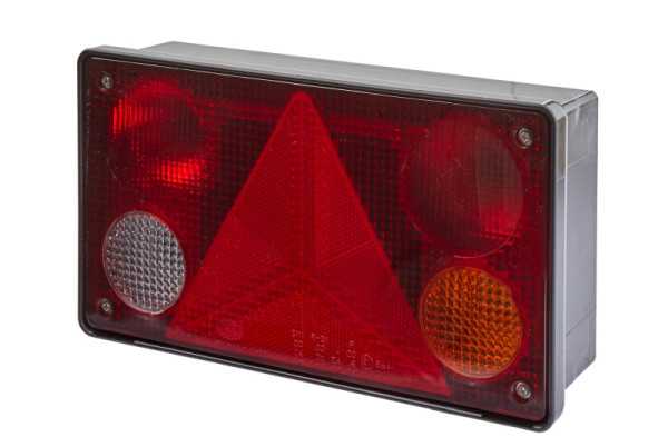 HELLA Heckleuchte, Glühlampe, Anbau/geschraubt, Lichtscheibenfarbe: mehrfarbig, Stecker: Flachstecker, rechts, 2VP 340 400-141