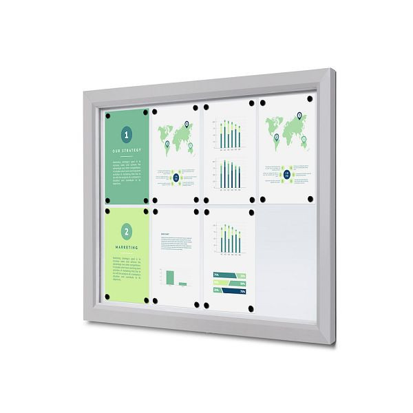 Showdown Displays Abschließbarer Schaukasten Outdoor Slim 8 x A4, SCTE8xA4PH